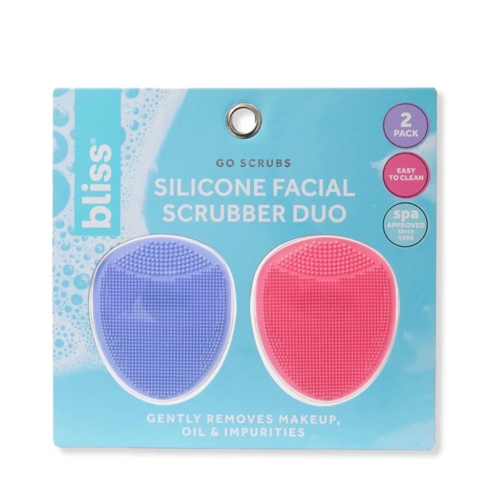 NIB Bliss Silicone Facial Scrubber Duo